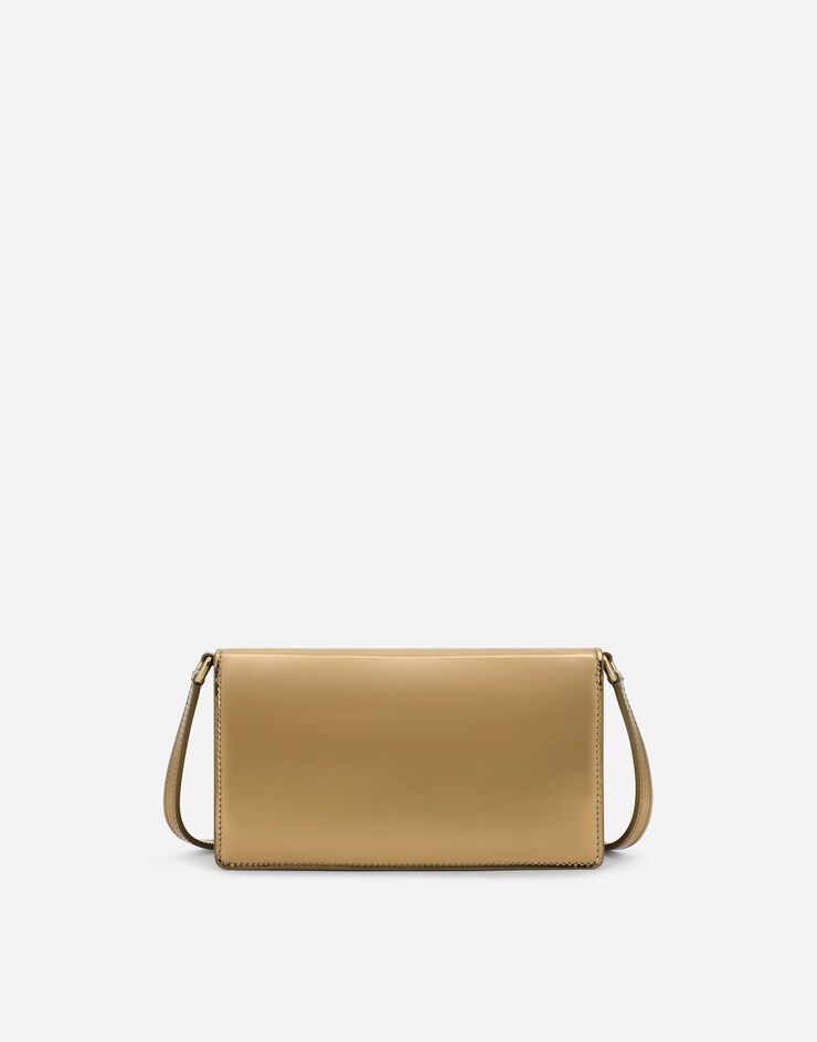 Dolce & Gabbana Phone bag with branded maxi-plate Gold BI3149AY828