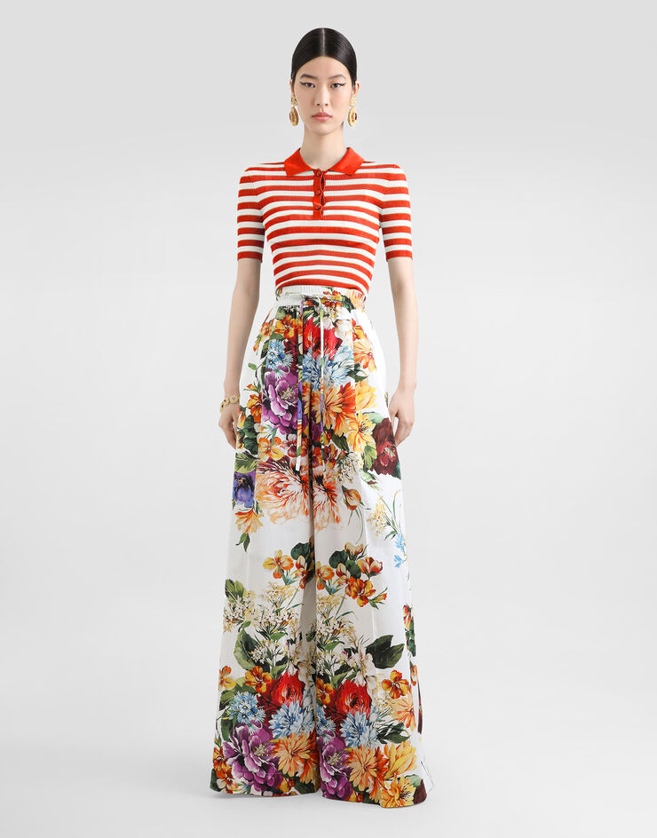 Dolce & Gabbana Viscose polo Multicolor FXZ37ZJAIRR