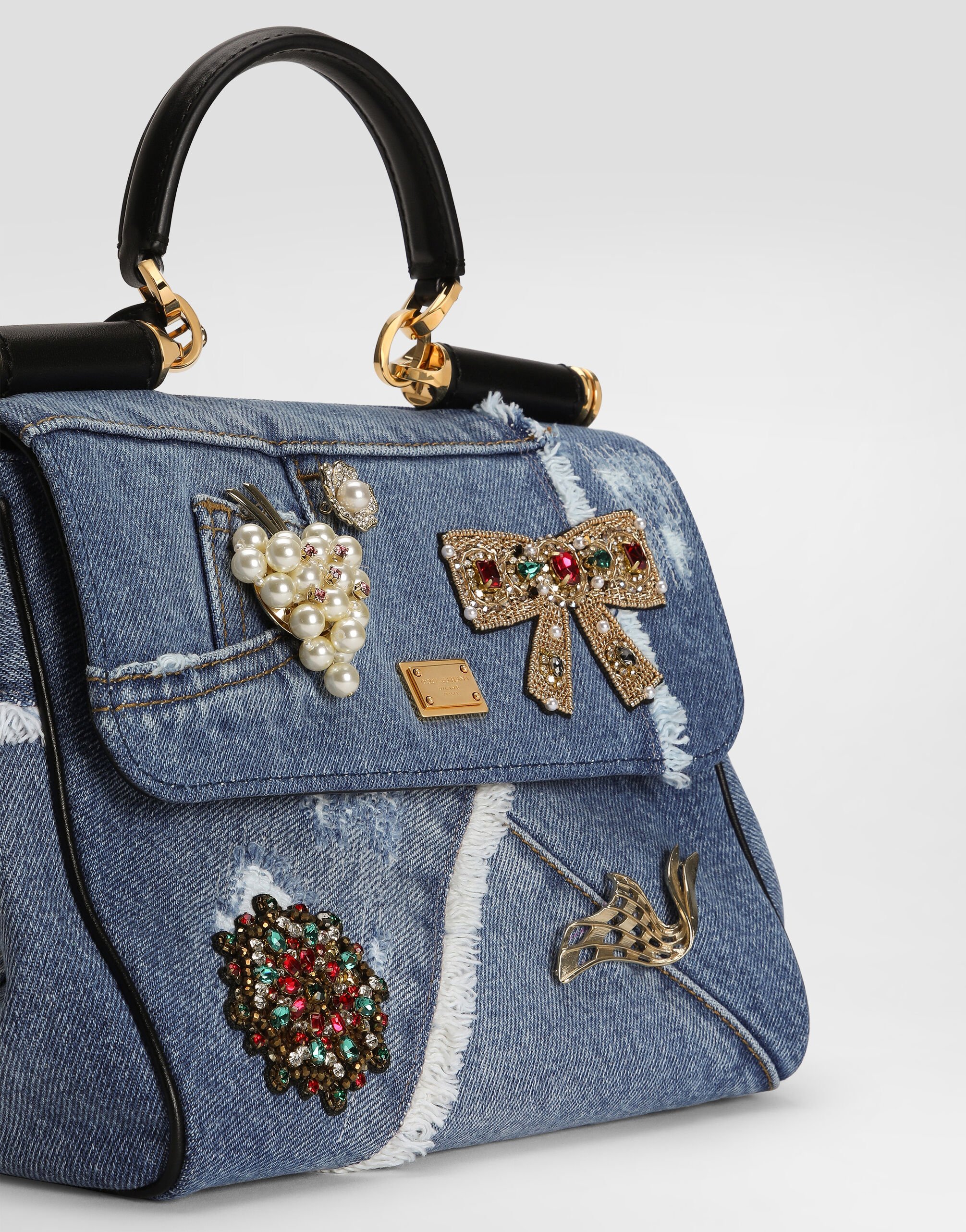 My Sicily denim handbag in Multicolor for Women