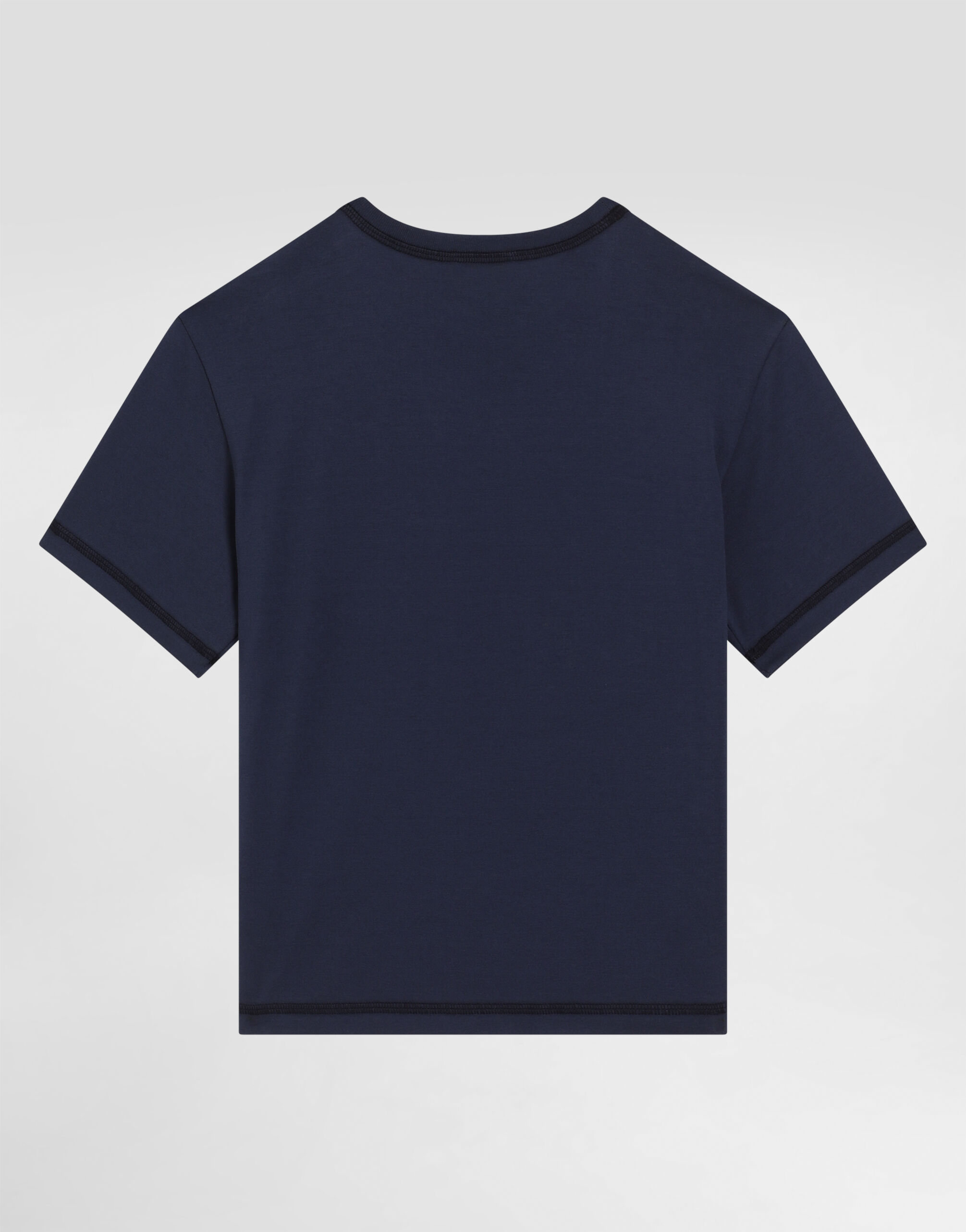 Jersey T-shirt with Dolce&Gabbana logo in Blue for Boys
