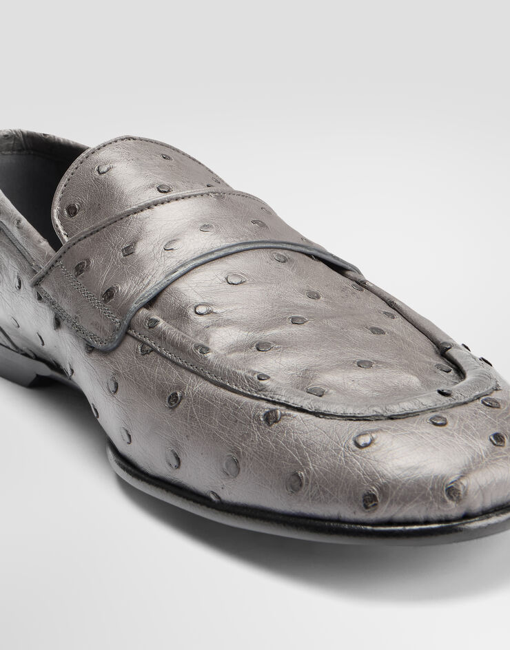 Dolce & Gabbana Ostrich leather slippers Dolce & Gabbana Ostrich leather slippers Grey A50391A8M90