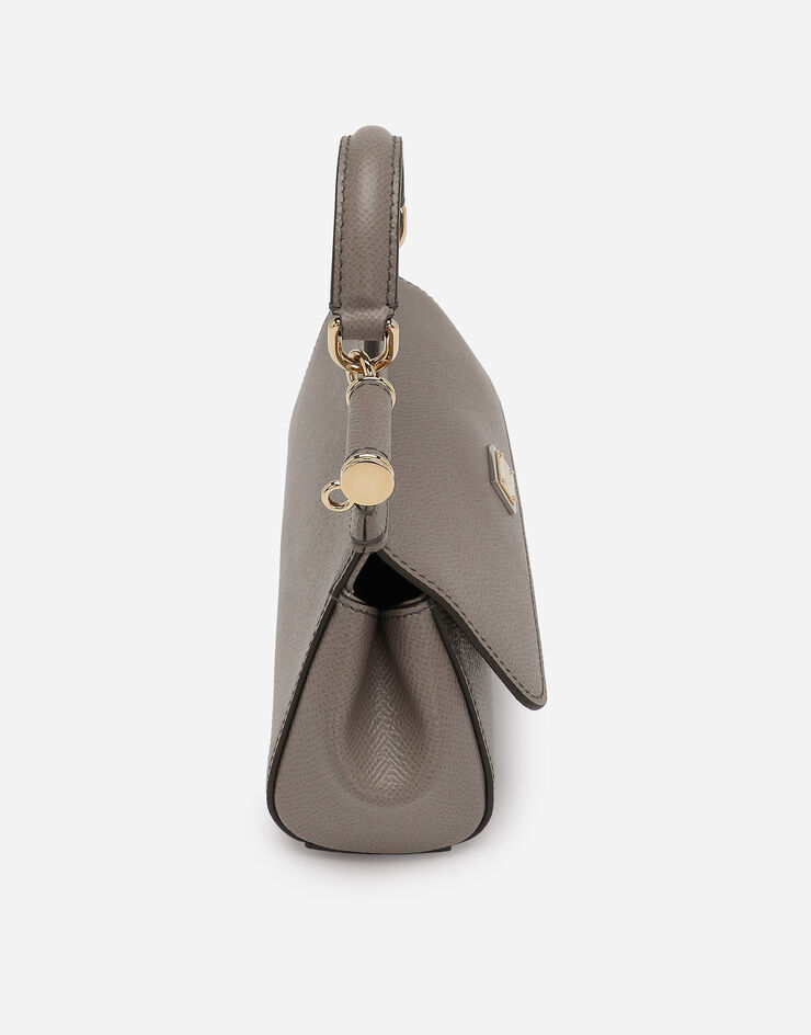 Dolce & Gabbana Mini Sicily handbag in dauphine calfskin Beige BB7116B1001