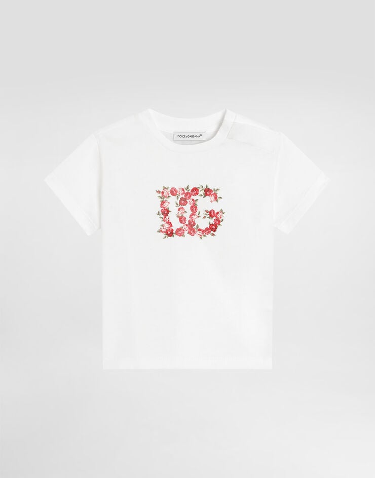 Dolce & Gabbana Small rose-print jersey t-shirt Dolce & Gabbana Small rose-print jersey t-shirt White L2JTITG7PVF