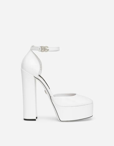 Dolce&Gabbana Polished calfskin platforms White CD1727A1037
