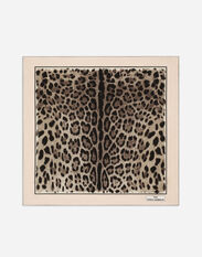 Dolce&Gabbana KIM DOLCE&GABBANA Leopard-print twill scarf (70 x 70) Animal Print BE1348AM568