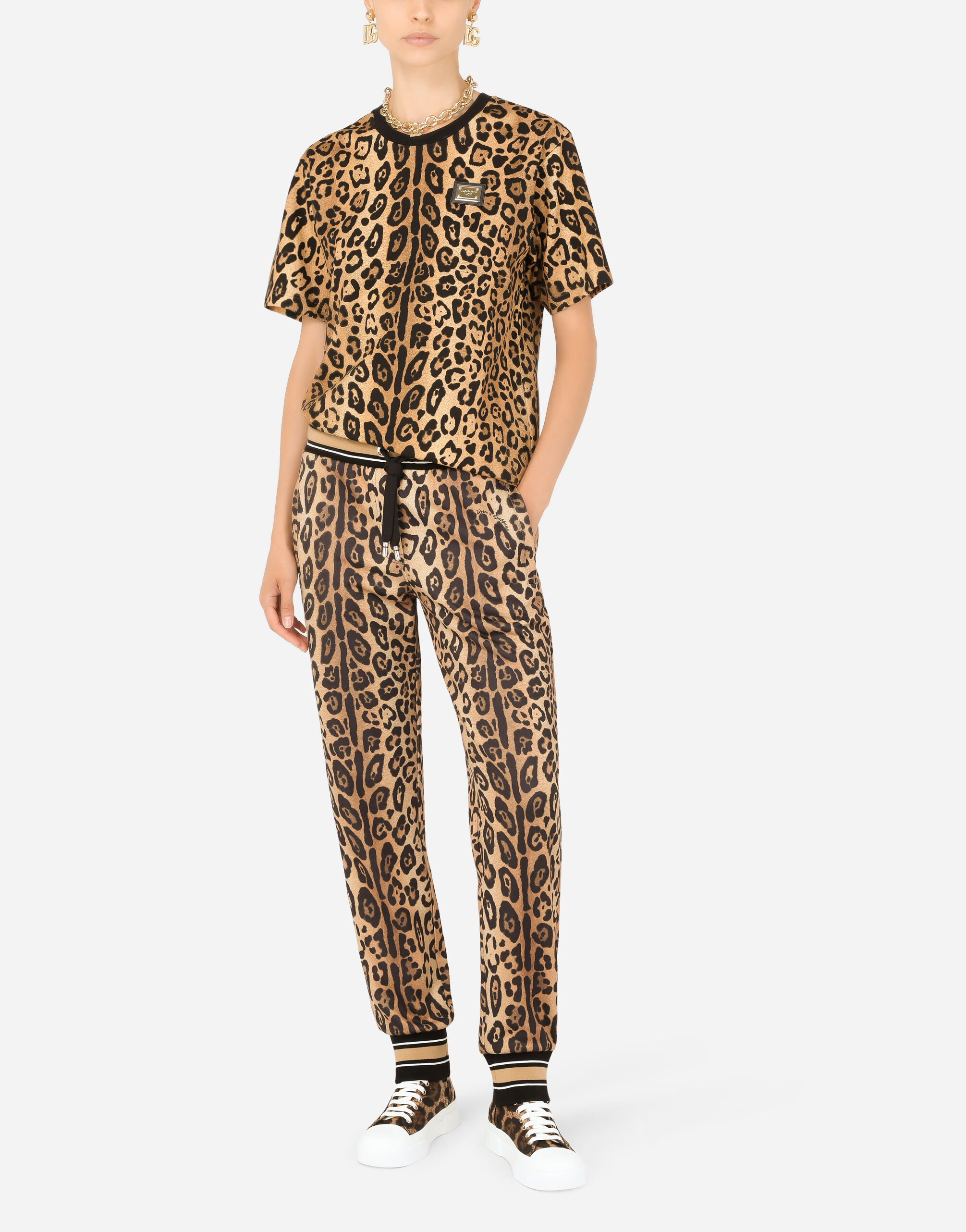 j*1様 Dolce & Gabbana レオパード柄 Tシャツ 44 Leopard print t