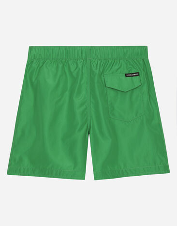 Dolce & Gabbana Nylon swim trunks with DG logo Multicolor L4J818ON01H