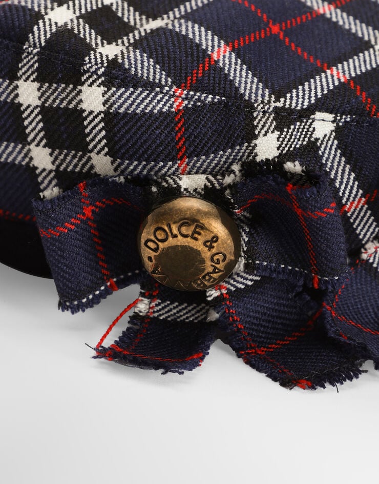 Dolce & Gabbana Tartan beret with applications Dolce & Gabbana Tartan beret with applications LB5H43FQ2N0