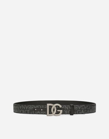 Dolce & Gabbana Gürtel mit DG Logo Braun BC4675AT489
