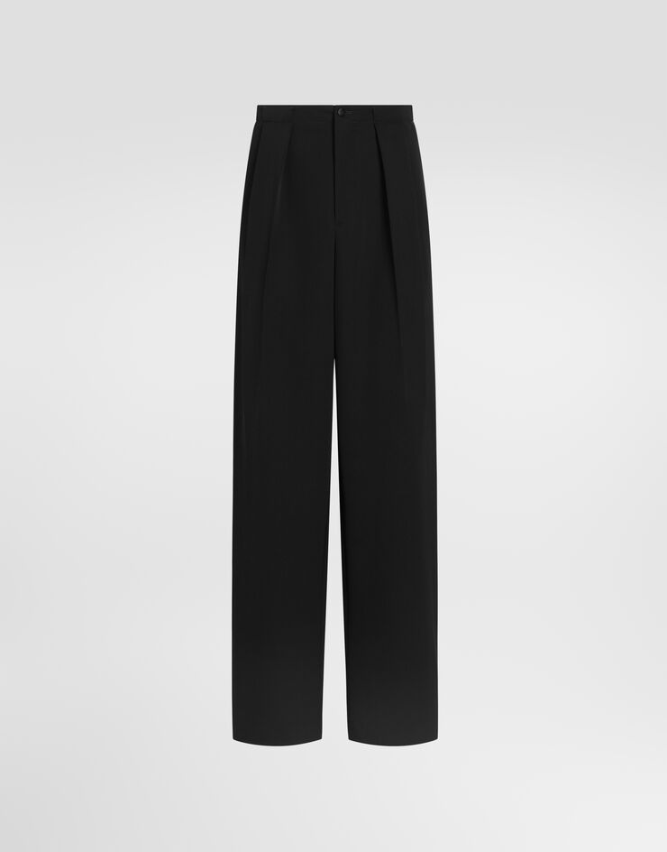 Dolce & Gabbana Wool gabardine trousers Dolce & Gabbana Wool gabardine trousers Black GP16HTFU21E