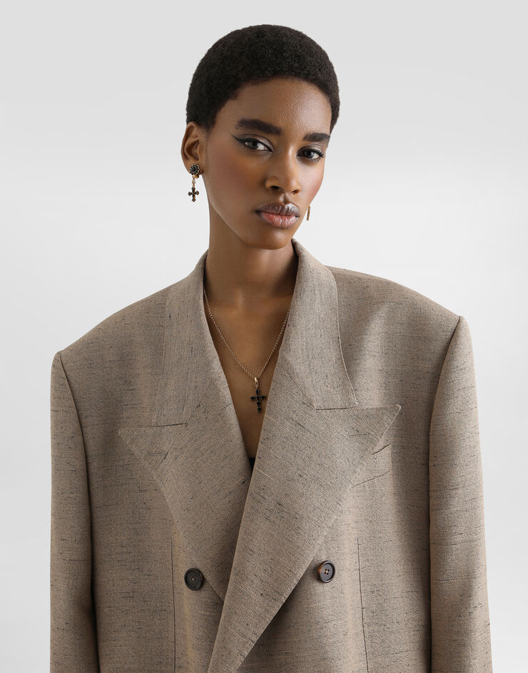 Dolce & Gabbana Double-breasted sicilia tweed jacket Multicolor F29YFTHUMWC