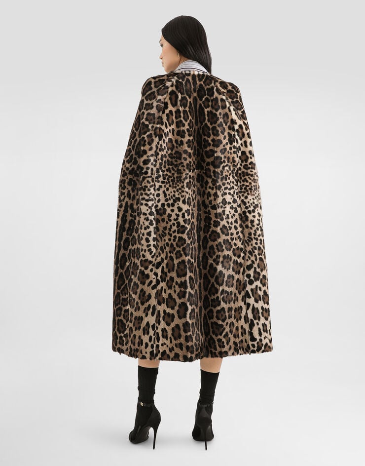 Dolce & Gabbana Leo kid leather cape Print F0Y15FFUP9H