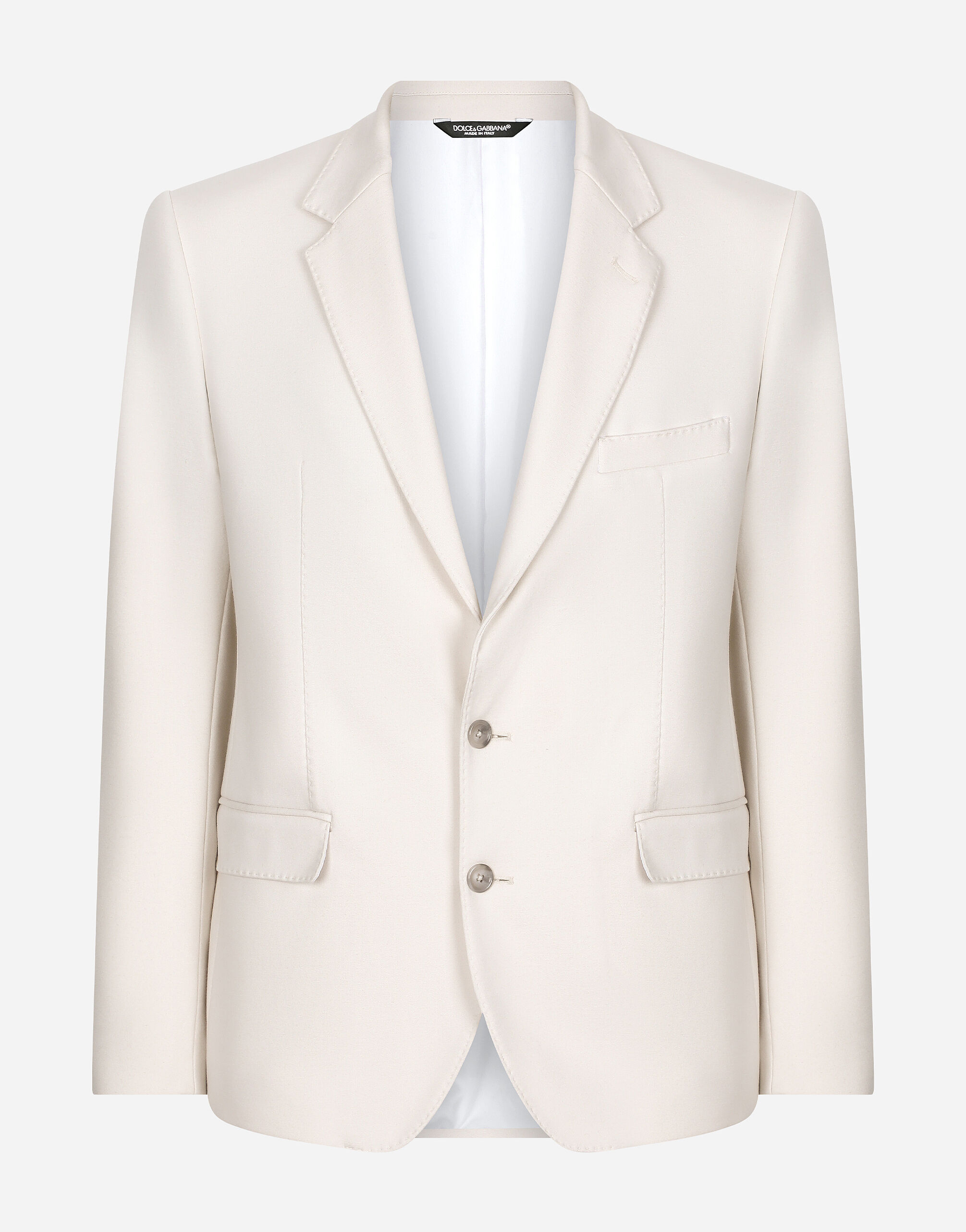 Dolce & Gabbana Single-breasted stretch jersey jacket Grey G2NW1TFU4LB