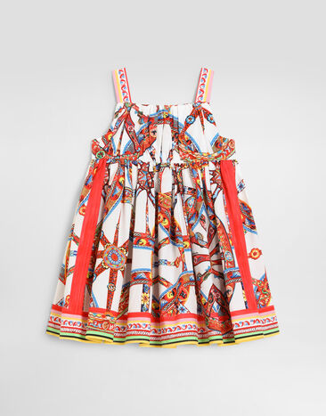 Dolce & Gabbana Carretto-print poplin dress Multicolor L24DU2FI5O4