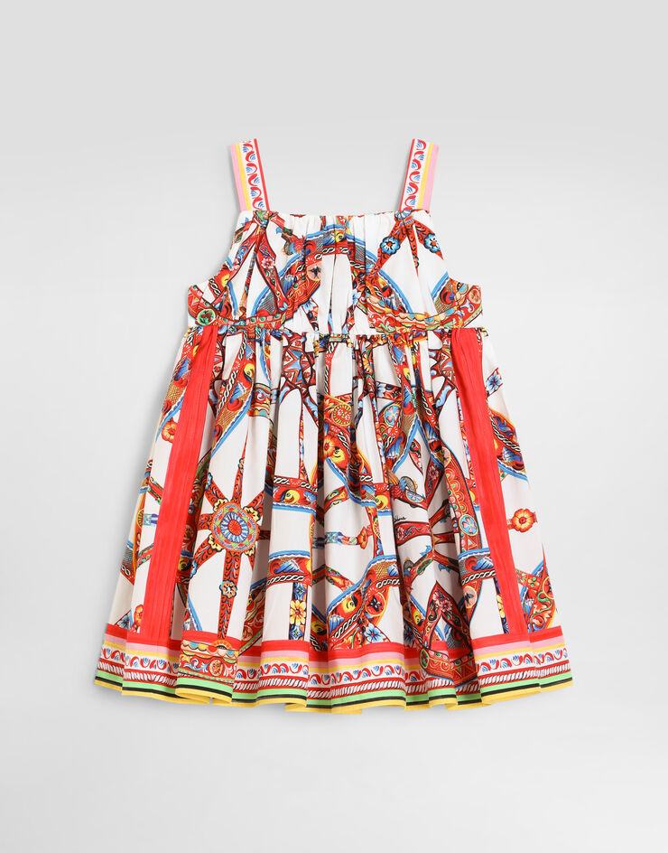 Dolce & Gabbana Carretto-print poplin dress Multicolor L24DU2FI5O4