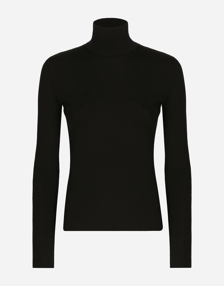 Dolce & Gabbana Jersey de cuello alto en cachemira Negro FXL71TJAWW3