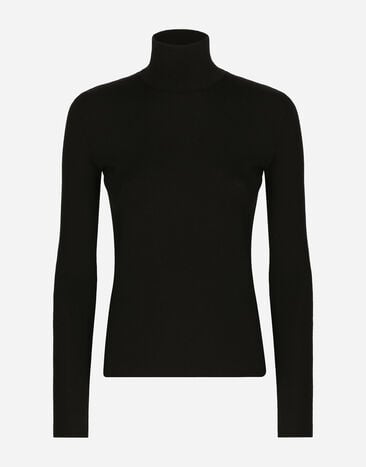 Dolce & Gabbana Cashmere turtle-neck sweater Black FXV15ZJFMBC