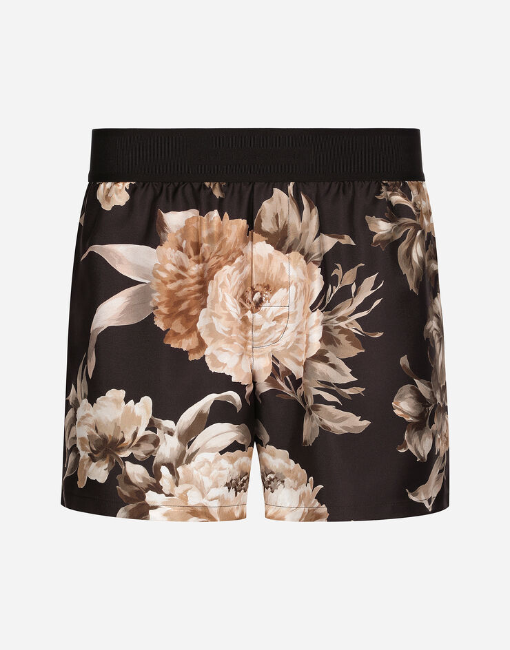 Dolce & Gabbana Short en soie à imprimé fleurs Imprimé M4F05TIS1UJ