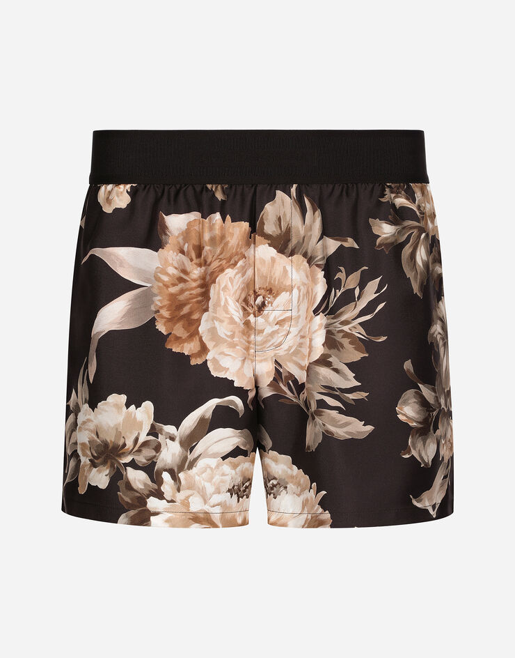 Dolce & Gabbana Shorts aus Seide Blumenprint Drucken M4F05TIS1UJ