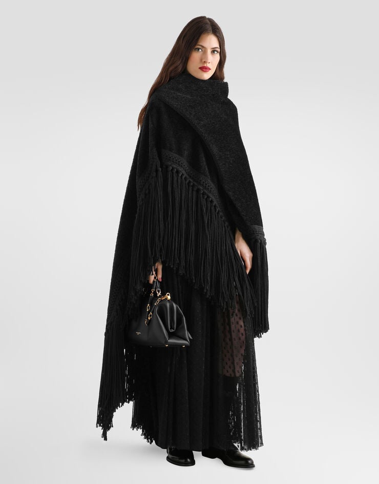 Dolce & Gabbana Wool cape Dolce & Gabbana Wool cape Black F0Y1TTHU2A4