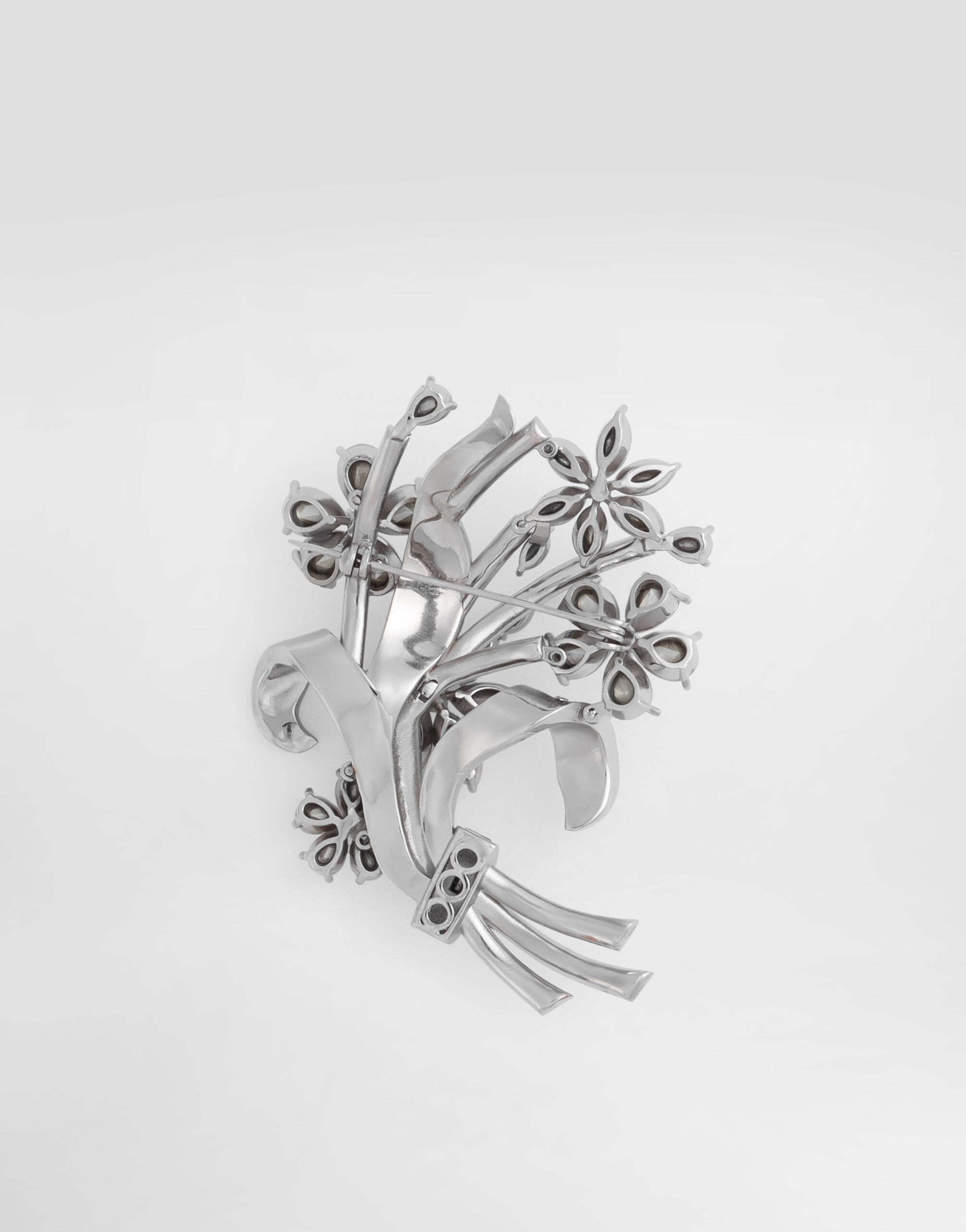 Floral brooch with rhinestones in Crystal for Men | Dolce&Gabbana® US