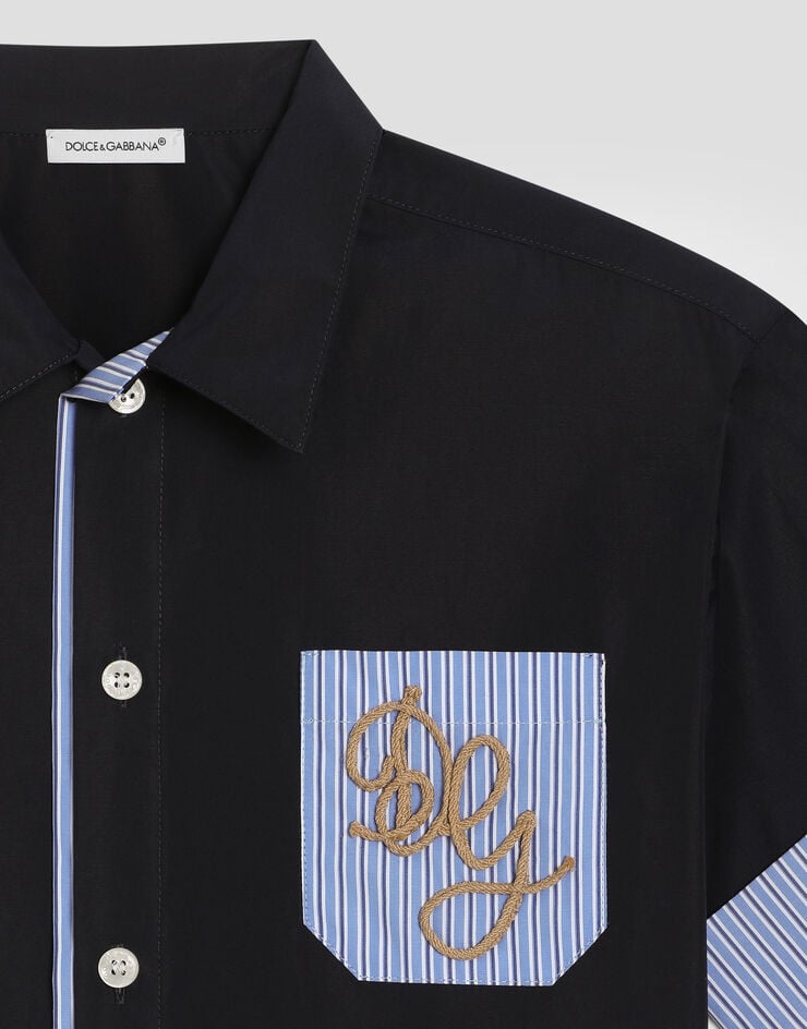 Dolce & Gabbana Cotton poplin shirt Blue L45S10FU5ZE