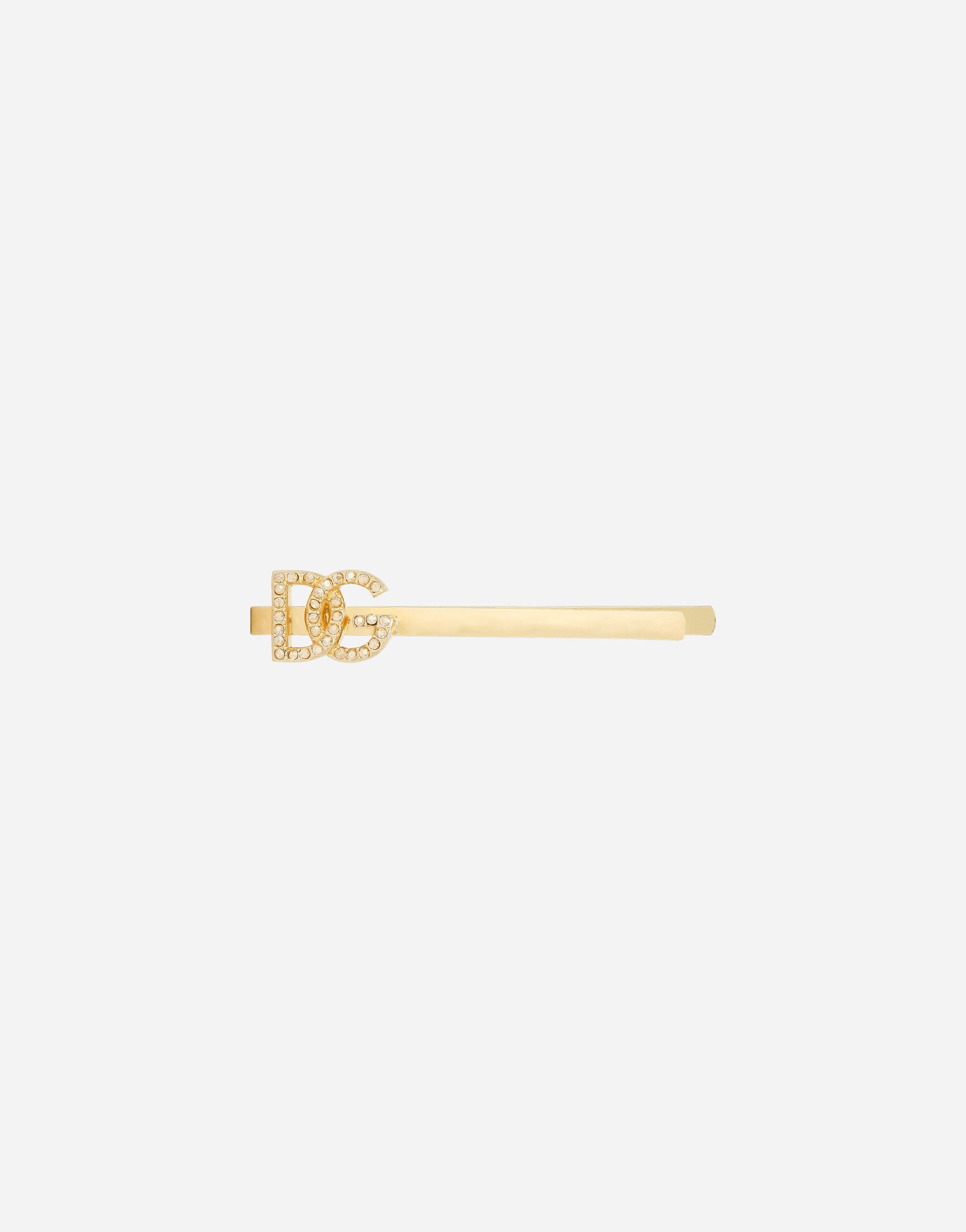 Dolce&Gabbana Hair clip with DG logo Gold EB0242AJ133