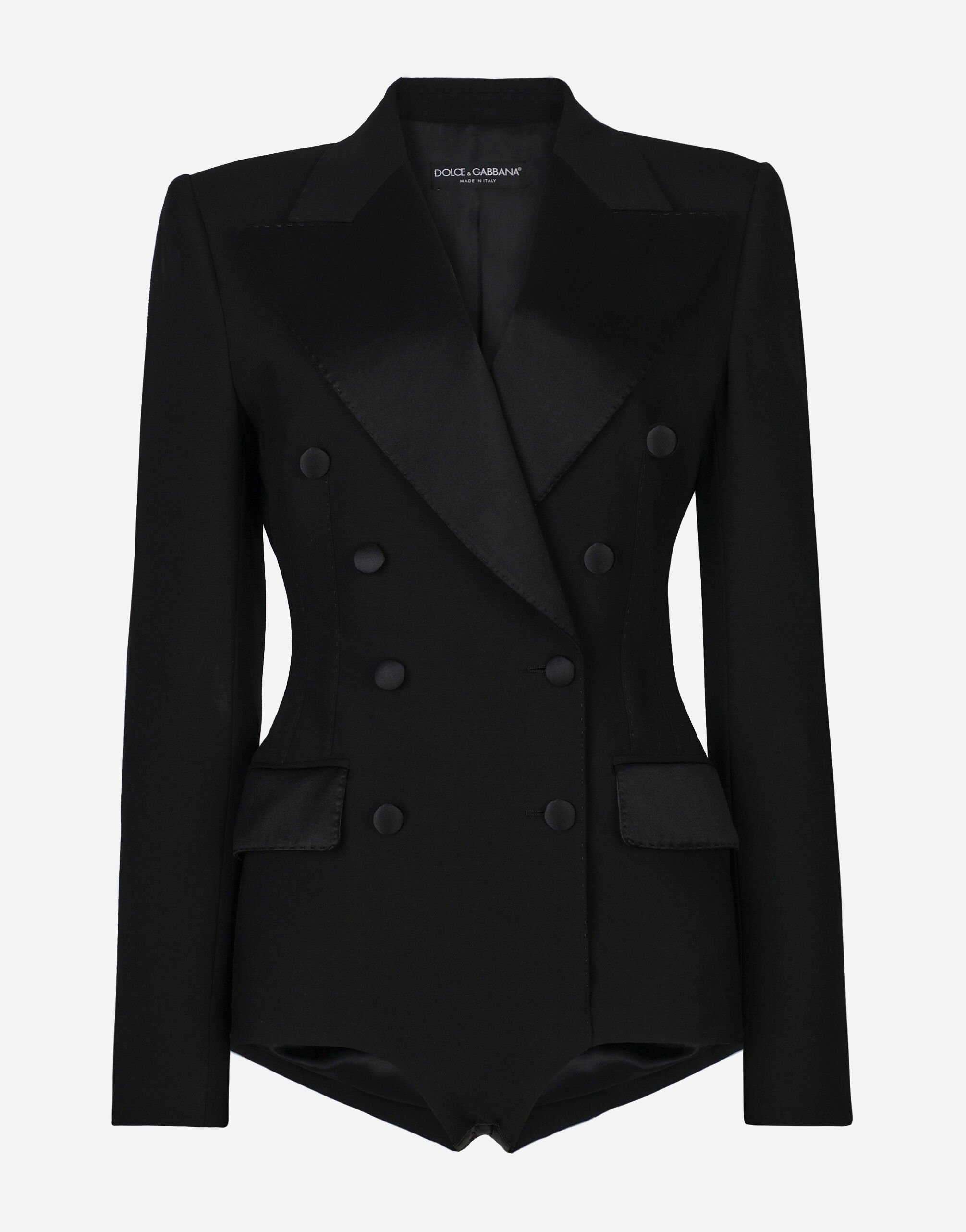 Dolce&Gabbana Double-breasted tuxedo jacket bodysuit Multicolor BB5970AR441