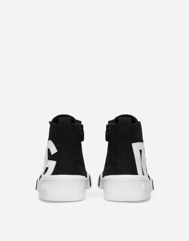Dolce & Gabbana Portofino Space 帆布高帮运动鞋 黑 DA5195A4659