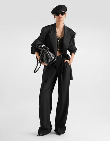 Dolce & Gabbana Wool gabardine trousers Black FTC02TFU28J