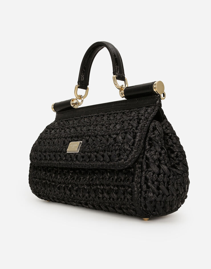 Dolce & Gabbana Bolso de mano Sicily alargado Negro BB7652A4666