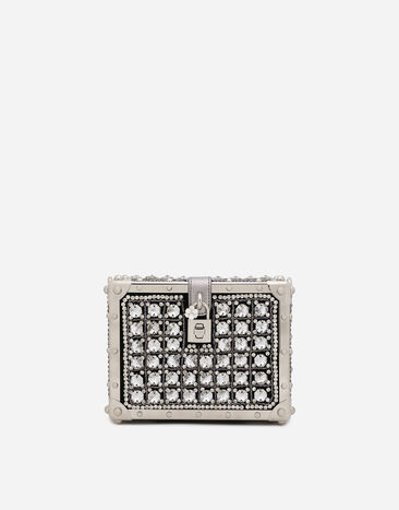 Dolce & Gabbana Tasche Dolce Box aus Jacquardgewebe mit Stickereien Drucken BB5970AT878