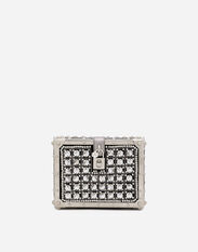 Dolce & Gabbana Jacquard Dolce Box bag with embroidery Black BB7246AY988