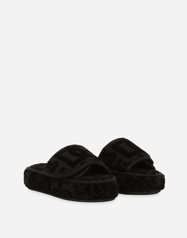 Dolce & Gabbana Terry Cotton Plateau Slippers Multicolor TCF011TCAGM