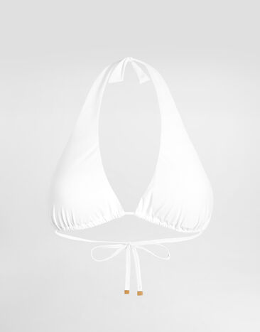 Dolce & Gabbana Sujetador de bikini en triángulo con relleno Blanco O1A01JONO12