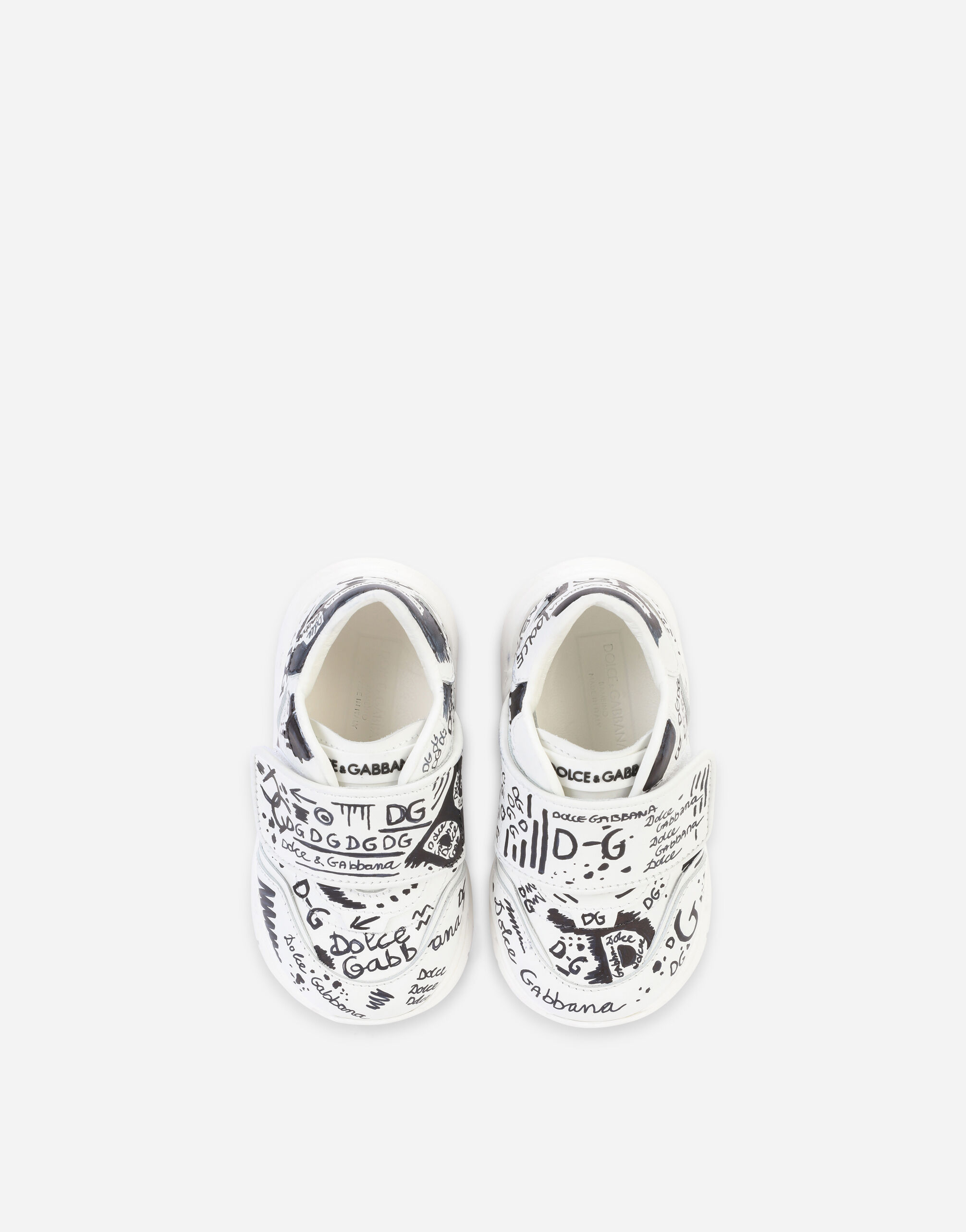 【D＆G】グラフィティカーフスキンナッパデイマスタースニーカー Nappa leather Daymaster sneakers with graffiti print