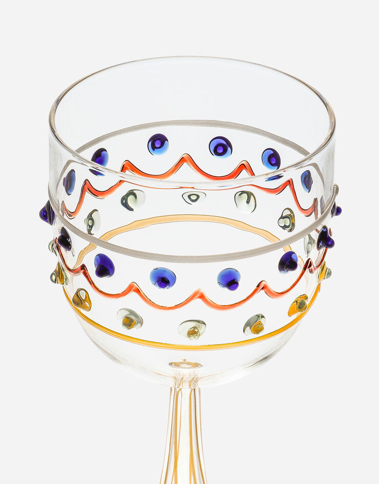 Dolce & Gabbana Red Wine Glass Multicolor TCB002TCALV