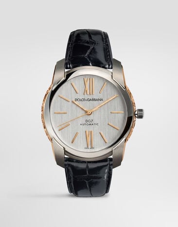 Dolce & Gabbana Armbanduhr DG7 aus stahl mit gravierten seiten aus gold Dolce & Gabbana Armbanduhr DG7 aus stahl mit gravierten seiten aus gold Silber/Gold WWEE1MWWS10