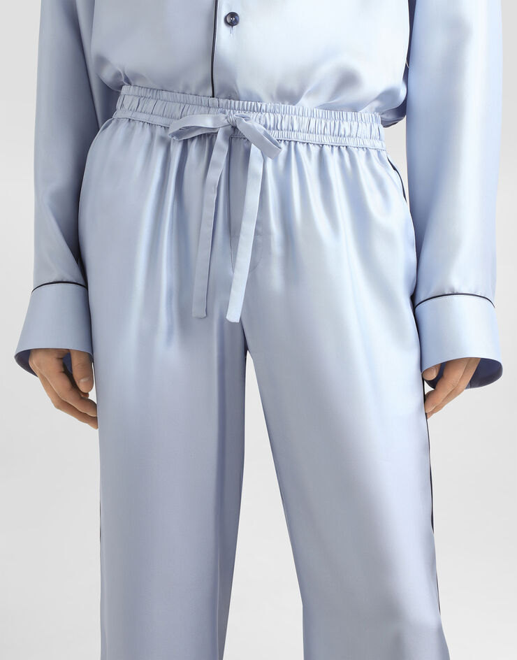 Dolce & Gabbana Silk twill trousers Azure GVRMAZFU10S