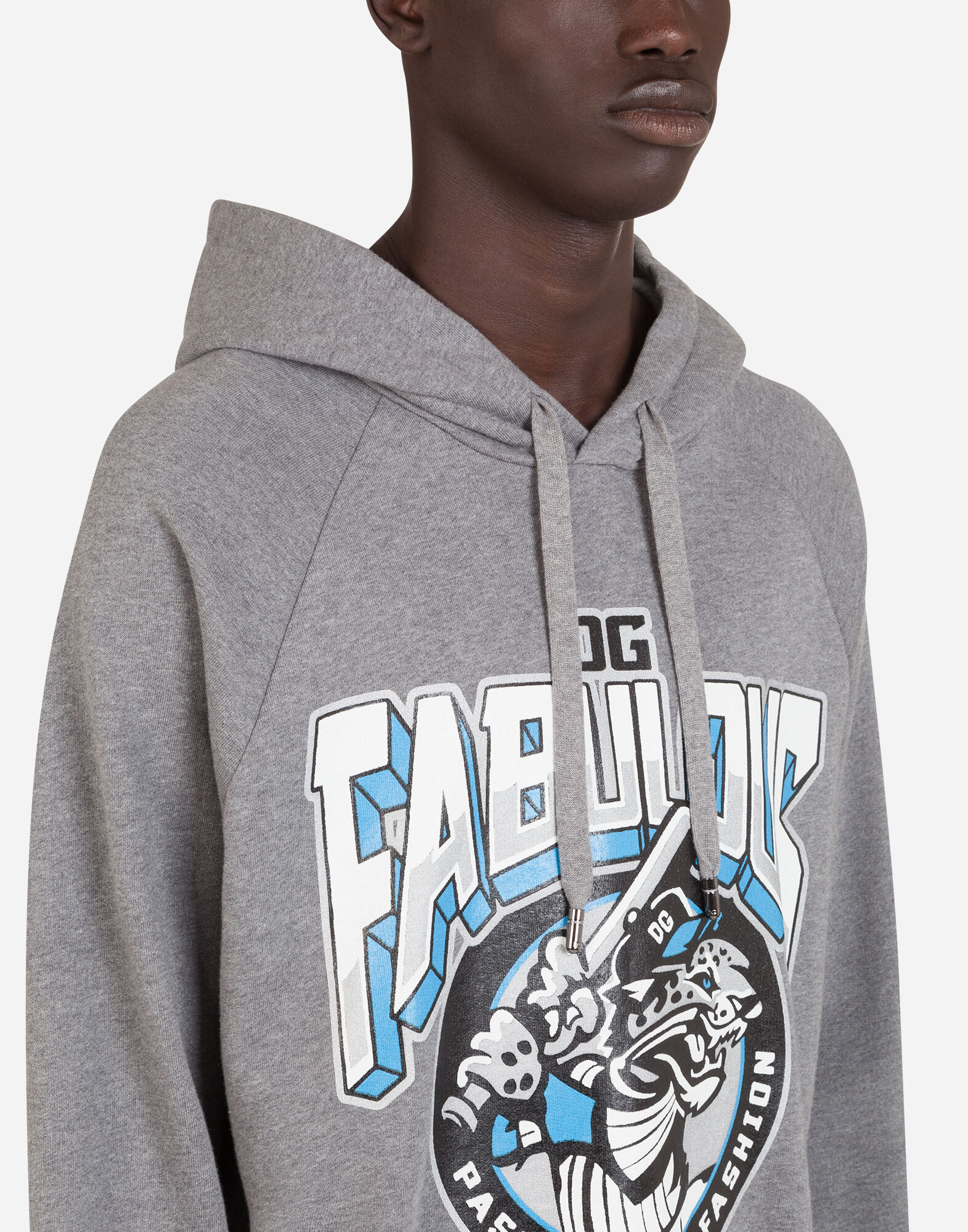 スウェットパーカ ジャージー レオパードプリント