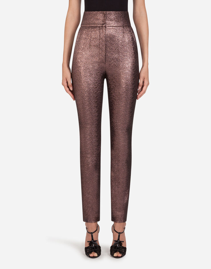 Dolce & Gabbana LAMÉ FABRIC PANTS MULTICOLORED FTBADTFURIO