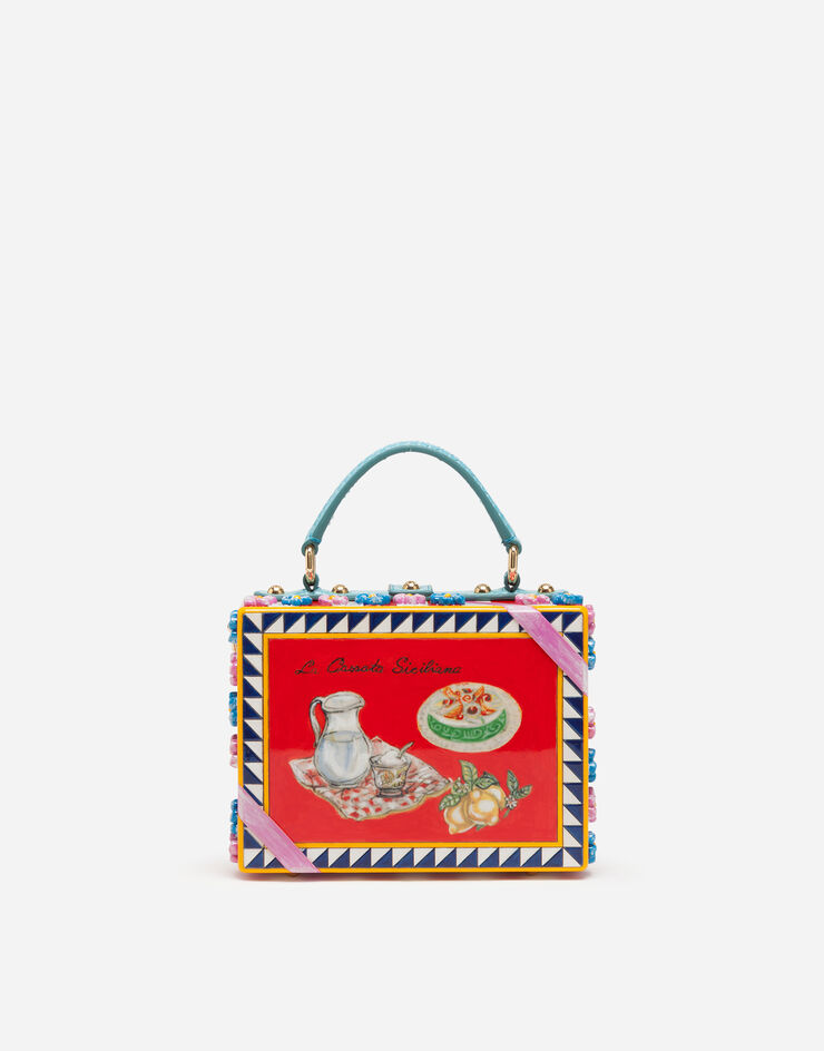 Dolce & Gabbana Dolce Box bag in hand-painted wood MULTICOLOR BB5970A2H41