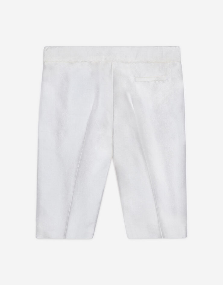 Dolce & Gabbana Hose aus shantung seide WEISS L0EGC6FU1IR