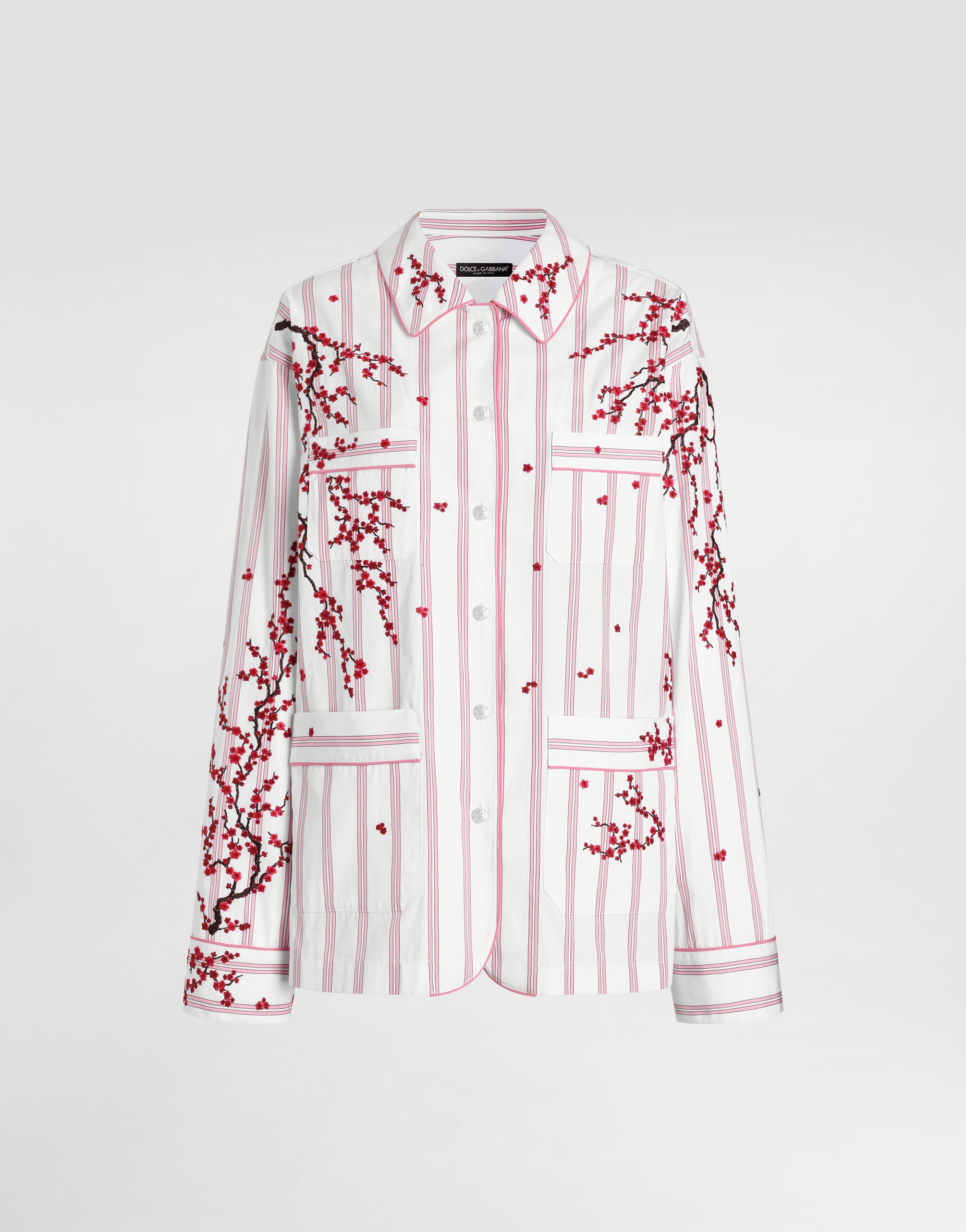 Vanity shirt with flower embroidery in Multicolor for Women
