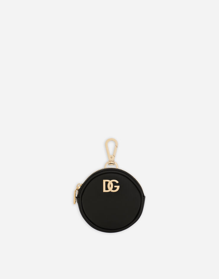 Dolce & Gabbana Calfskin coin pocket with DG logo Black BI3087AW576
