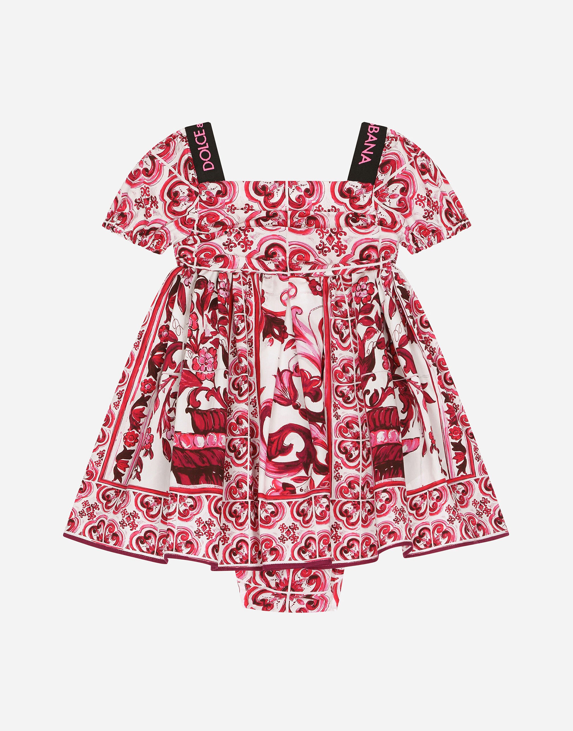 Dolce & Gabbana Majolica-print poplin midi dress Imprima L23DI5HS5Q9