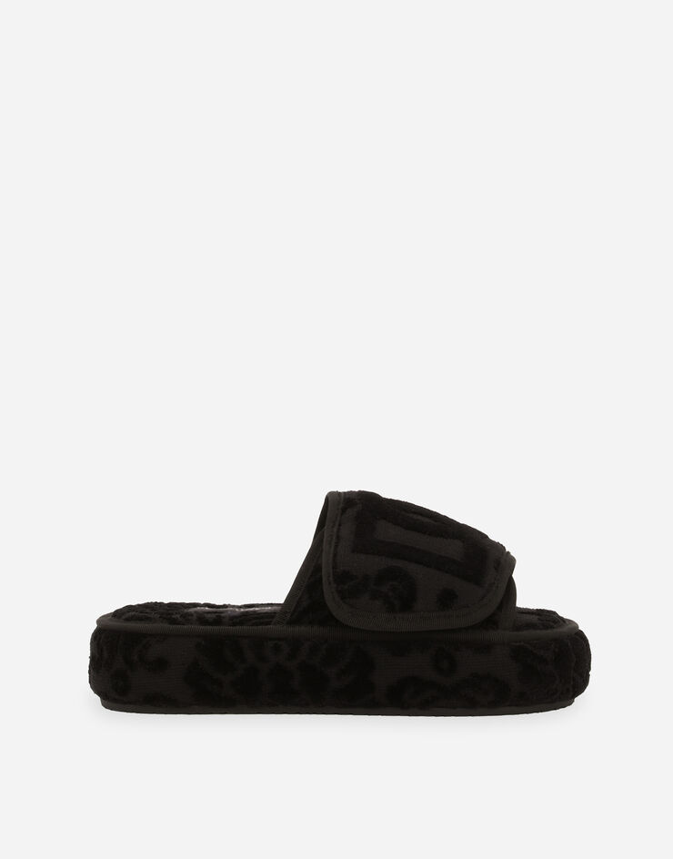 Dolce & Gabbana Terry Cotton Plateau Slippers Multicolor TCF011TCAGM