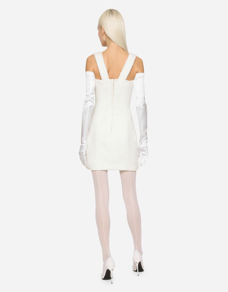 Dolce & Gabbana KIM DOLCE&GABBANA Мини-платье из махровой ткани белый F6BHPTHU7OC