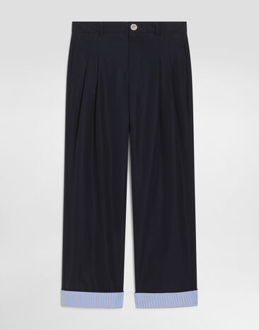 Dolce & Gabbana Cotton poplin trousers Blue L45P45FU5ZE
