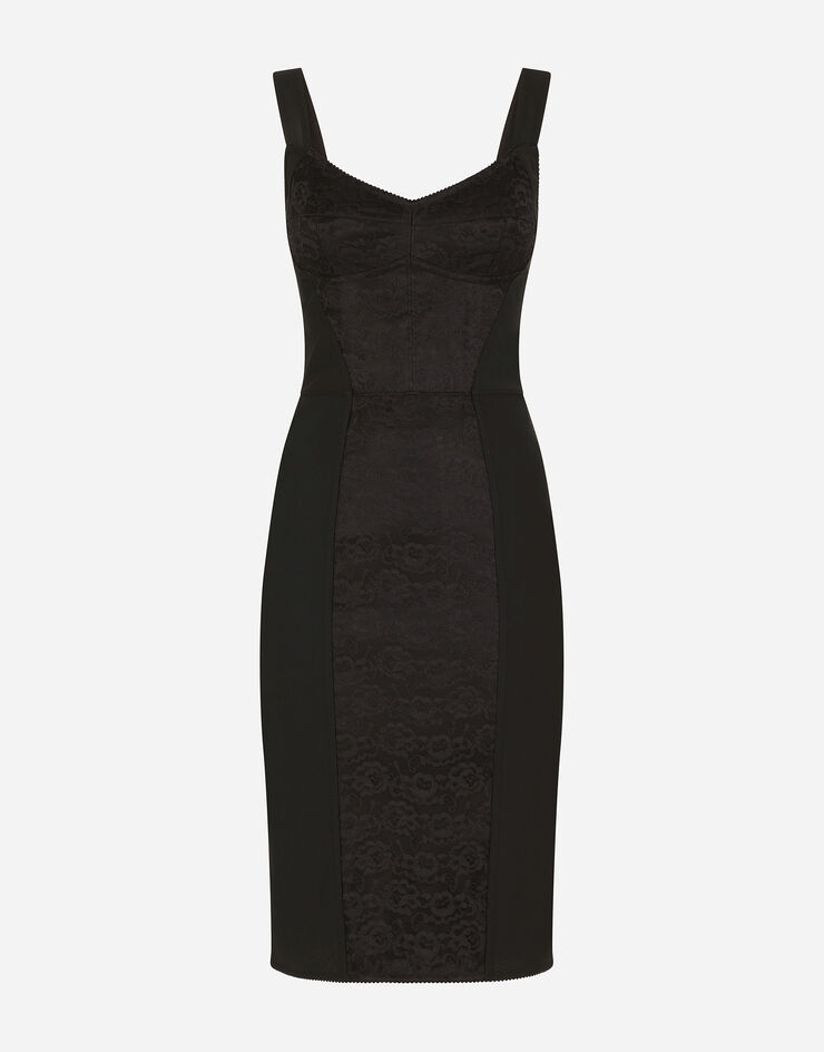 D&G by Dolce & Gabbana Black Mini Bodycon Girdle Dress with Black Lace –  PauméLosAngeles